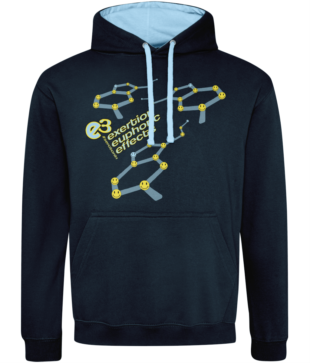 e3 serotonin smile sky blue Adults Varsity Hoodie