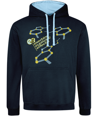 e3 serotonin smile sky blue Adults Varsity Hoodie