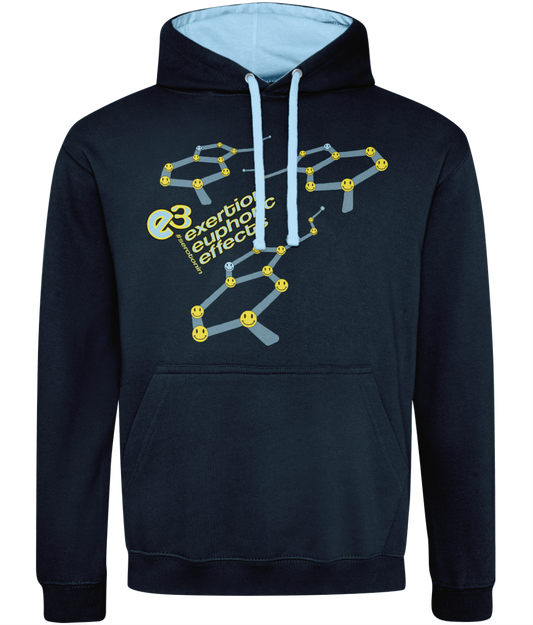 e3 serotonin smile sky blue Adults Varsity Hoodie