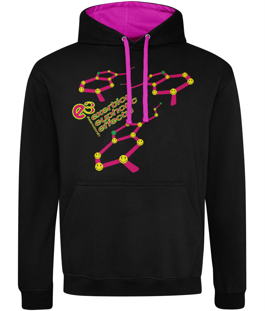 e3 serotonin smile neon Adults Varsity Hoodie