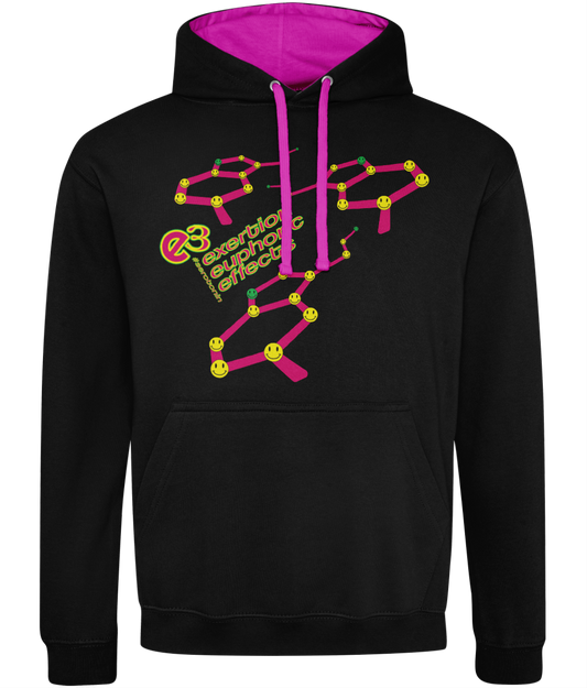 e3 serotonin smile neon Adults Varsity Hoodie