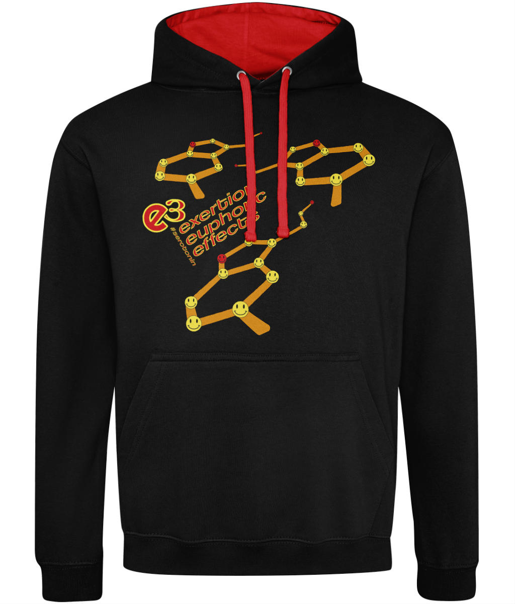 e3 serotonin smile red Adults Varsity Hoodie