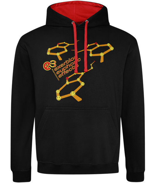 e3 serotonin smile red Adults Varsity Hoodie