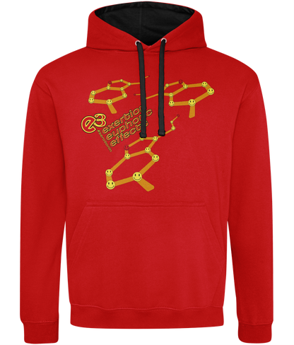 e3 serotonin smile red Adults Varsity Hoodie