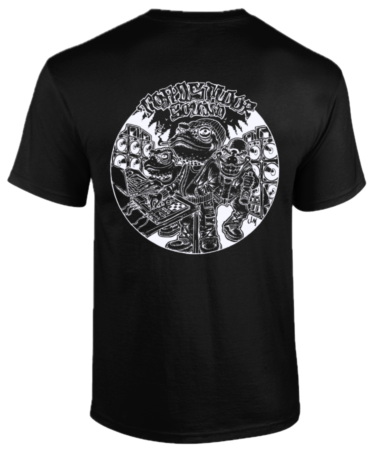 Toadsmoor Sound Left Chest Tag - Black Unisex T-shirt