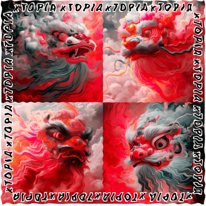 Psychedelic Lion Dance - Menace - Adult T-shirt (Ltd-Ed)