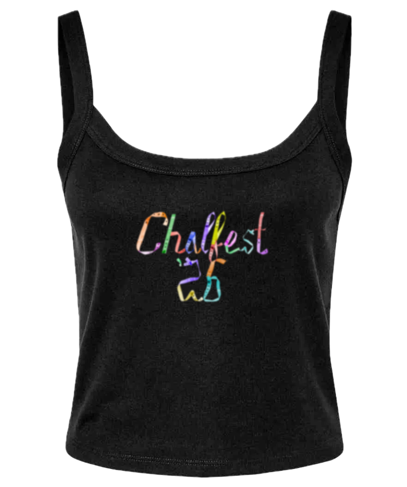 Chalfest '26: Unified Pastels - Women's micro rib spaghetti strap tank