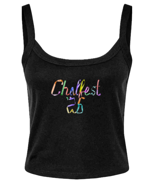 Chalfest '26: Unified Pastels - Women's micro rib spaghetti strap tank