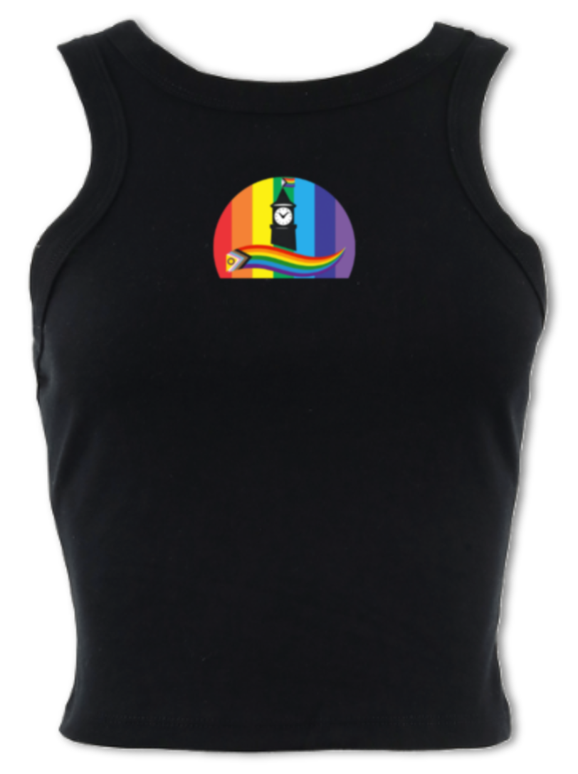 Nailsworth Pride - micro-rib crop racer tank
