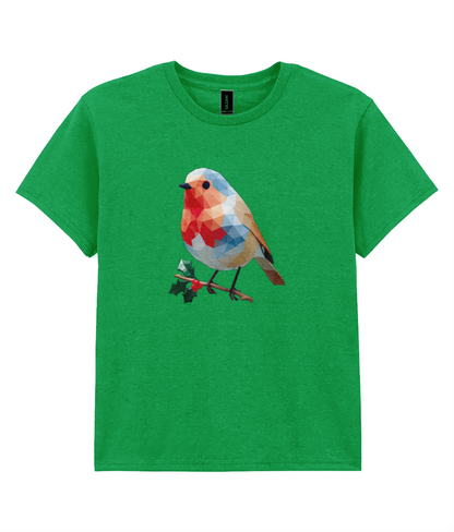 Isometric Xmas: Robin - Child T-shirt