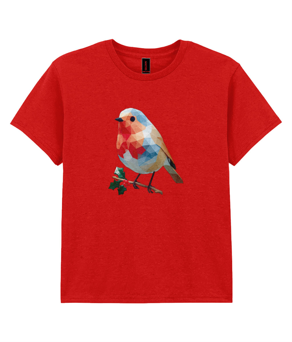 Isometric Xmas: Robin - Child T-shirt