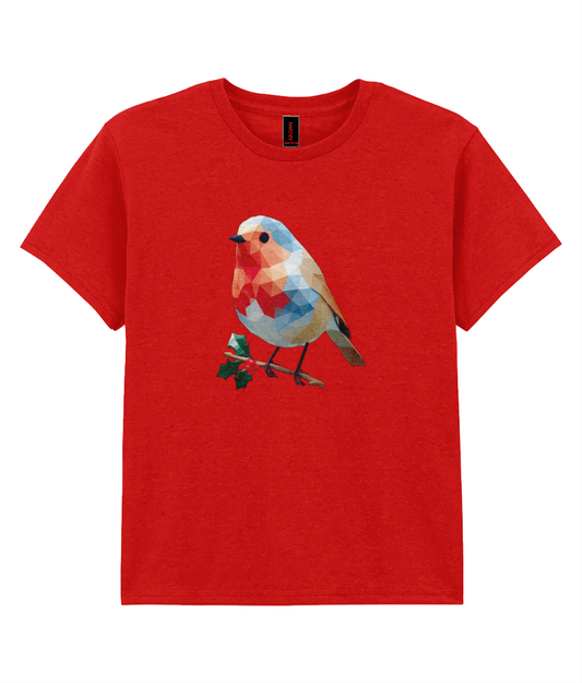 Isometric Xmas: Robin - Child T-shirt