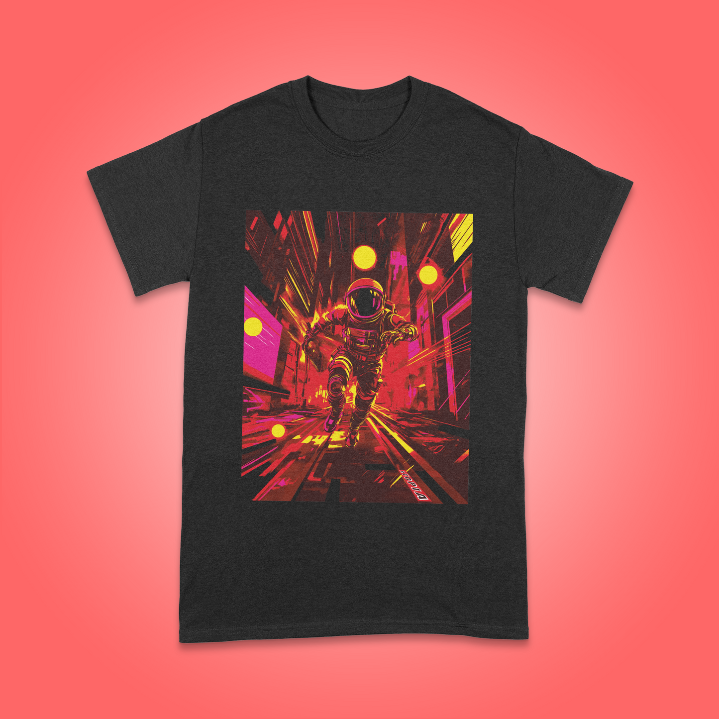Dystopian Chase Adult T-shirt - Molten