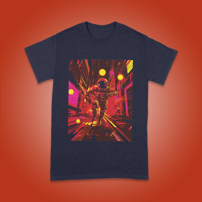 Dystopian Chase Adult T-shirt - Molten