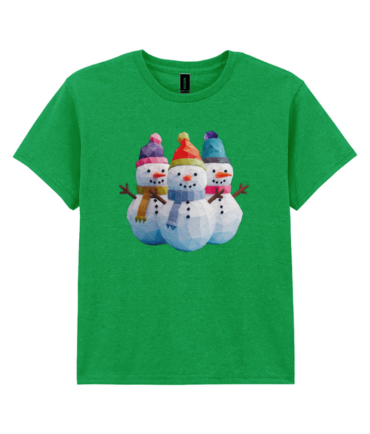 Isometric Xmas: Snowmen - Child T-shirt