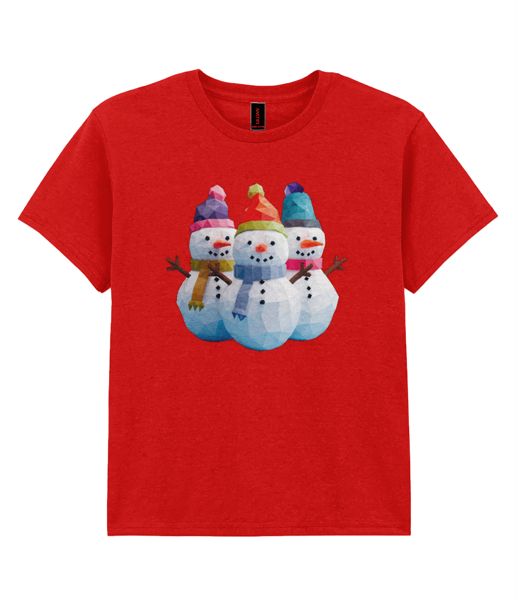 Isometric Xmas: Snowmen - Child T-shirt
