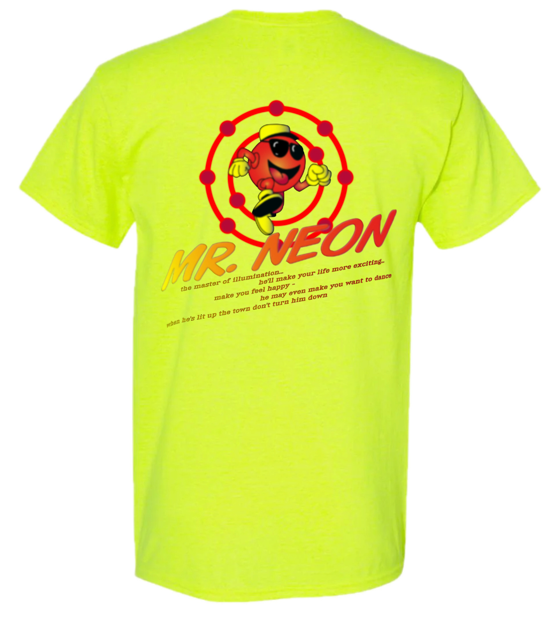 Mr Neon Unisex Adults T-shirt