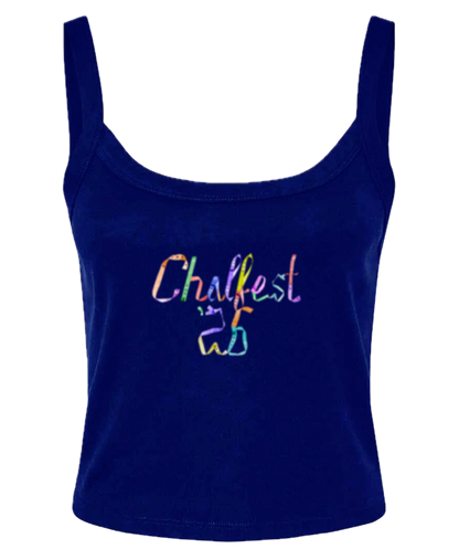 Chalfest '26: Unified Pastels - Women's micro rib spaghetti strap tank