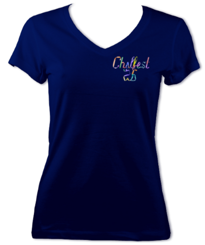 Chalfest '26: Unified Pastels - Women's Fitted V-neck T-shirt