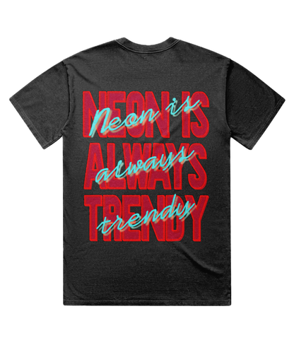 Neon is Always Trendy Acid-Washed Oversize Lux T-shirt