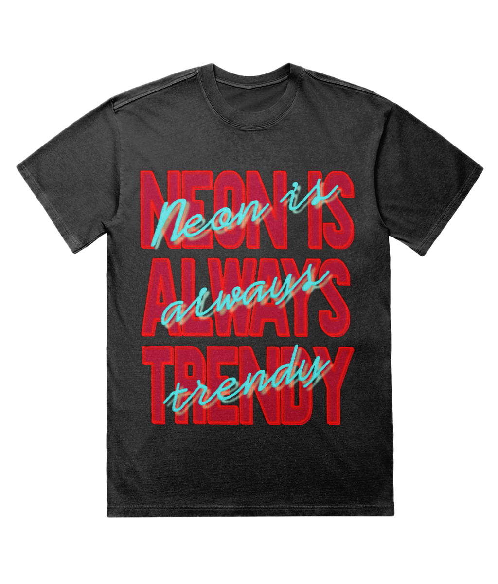 Neon is Always Trendy Acid-Washed Oversize Lux T-shirt