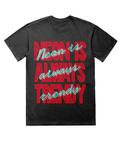 Neon is Always Trendy Acid-Washed Oversize Lux T-shirt