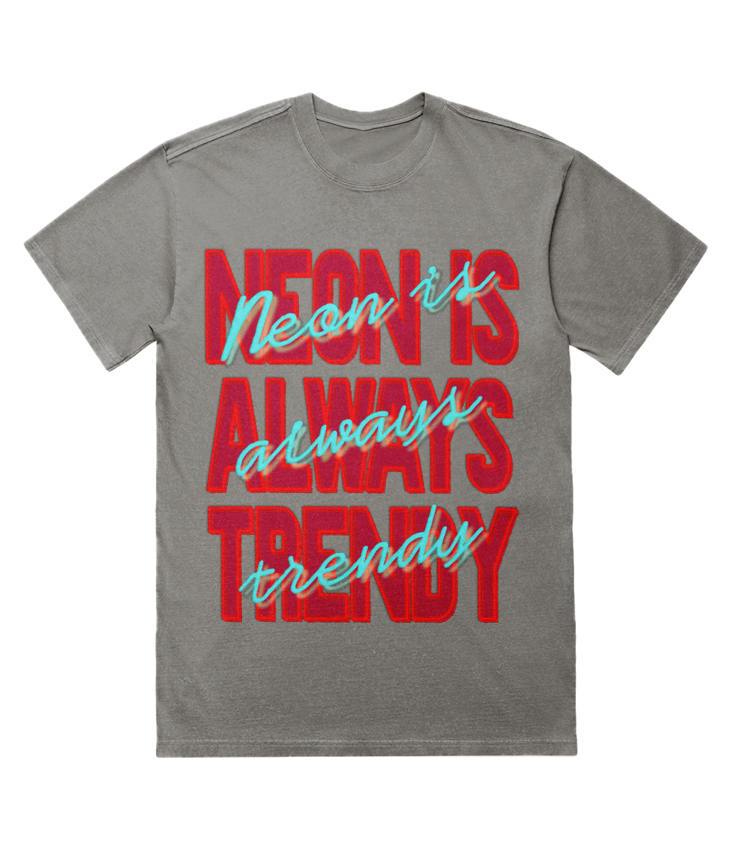 Neon is Always Trendy Acid-Washed Oversize Lux T-shirt