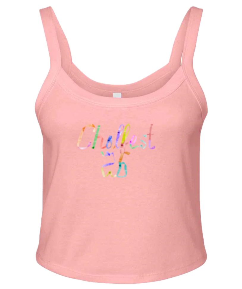 Chalfest '26: Unified Pastels - Women's micro rib spaghetti strap tank