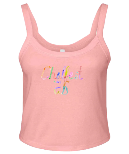 Chalfest '26: Unified Pastels - Women's micro rib spaghetti strap tank