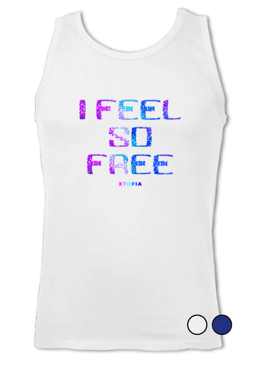 I Feel So Free (Blue Raspberry) - vest top