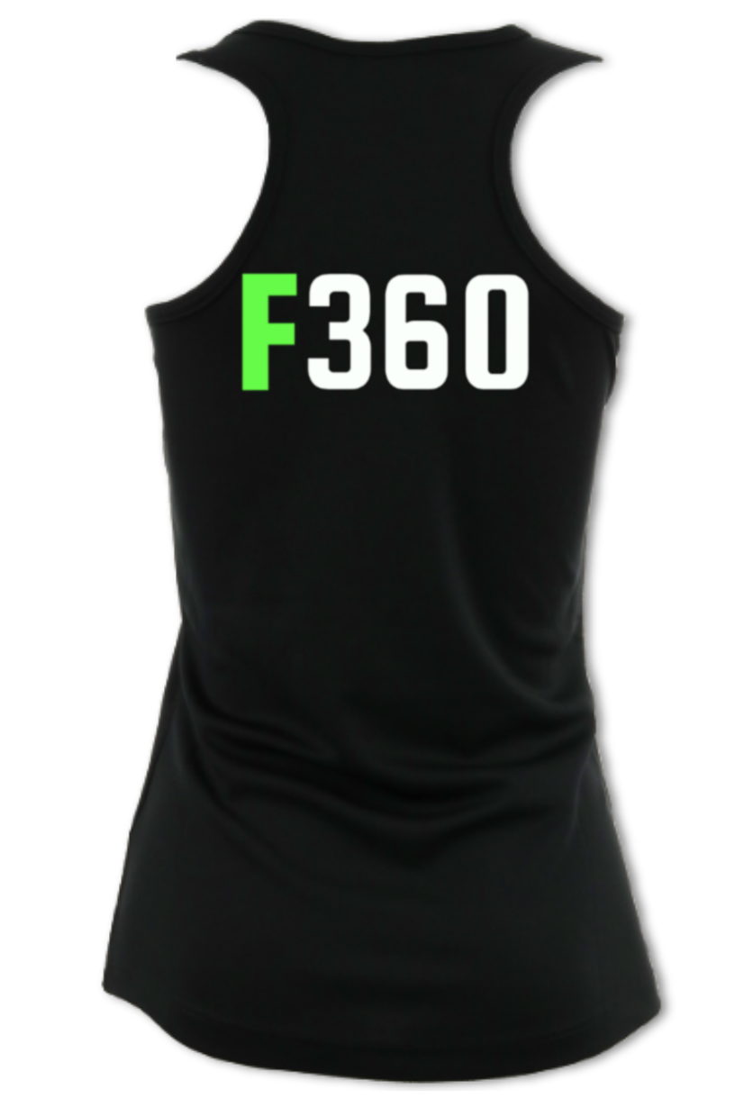 F360 Gym Logo - Women's Racer-back Tech Vest